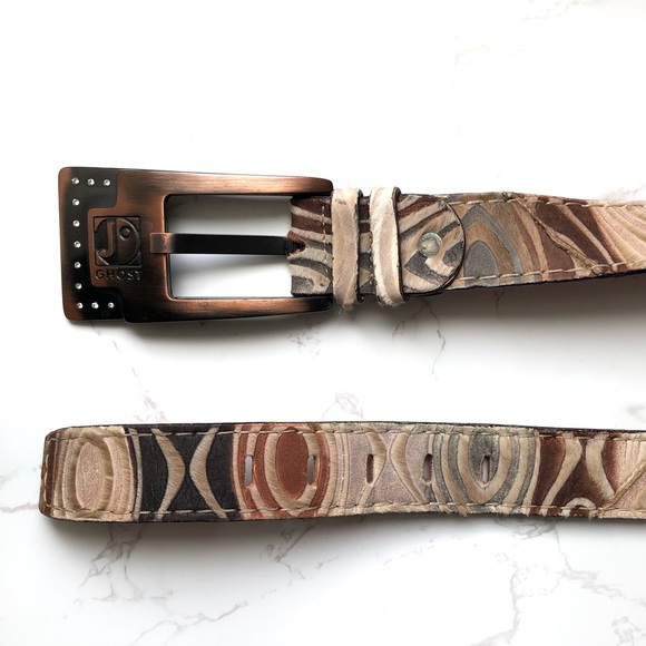 Jo Ghost Pony Calf Hair Italian Belt - Picture 5 of 9